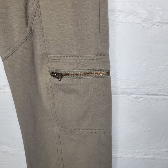 Soft Surroundings Women's Small Cargo Pants Leggings Green Pull On - Picture 5 of 7